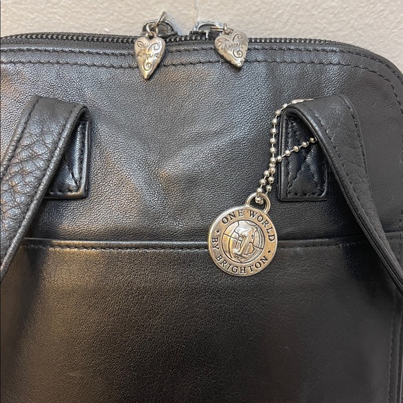 Brighton “One World “ Leather Croc Embossed Crossbody Bag No Callouts EUC - Picture 9 of 17